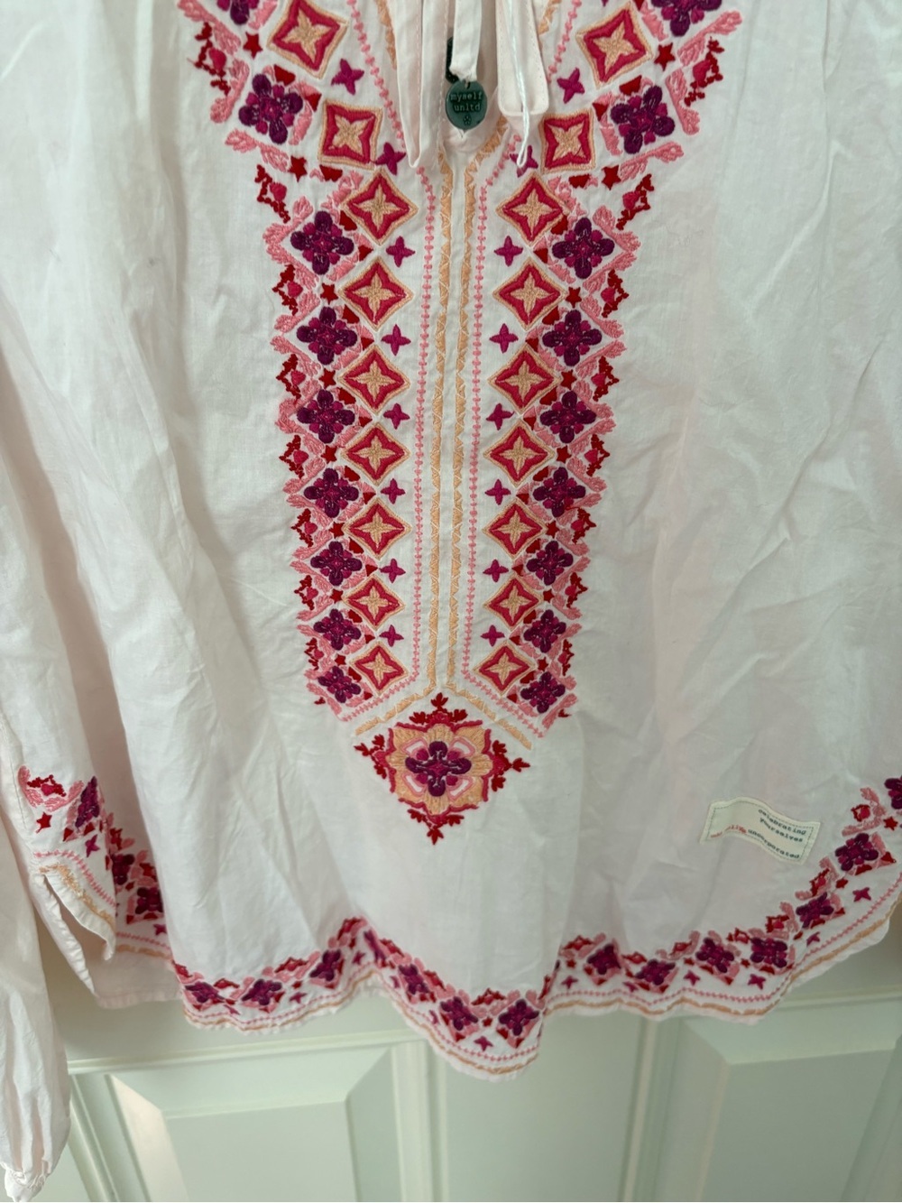 Odd Molly Embroidered Long Sleeve Peasant Top Size S (1) - Picture 5 of 9